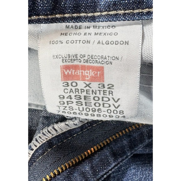 Wrangler Men's Carpenter Jeans  (94SEODV) Size 29x31 Actual Blue Denim - 1557 - Picture 7 of 8